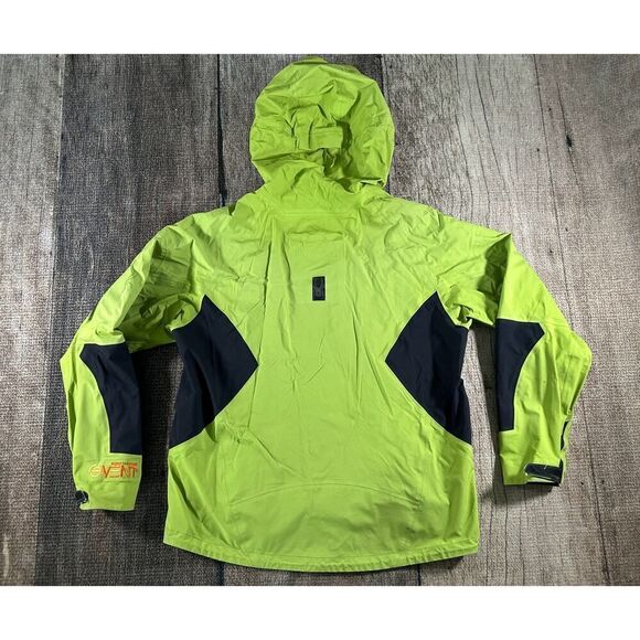 Spyder Men's Pryme Event Waterproof Windbreaker Rain Jacket Lime Green Medium - Picture 10 of 12